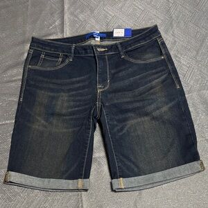 Apt. 9 Dark Wash Denim Mid Rise Bermuda Shorts NWT